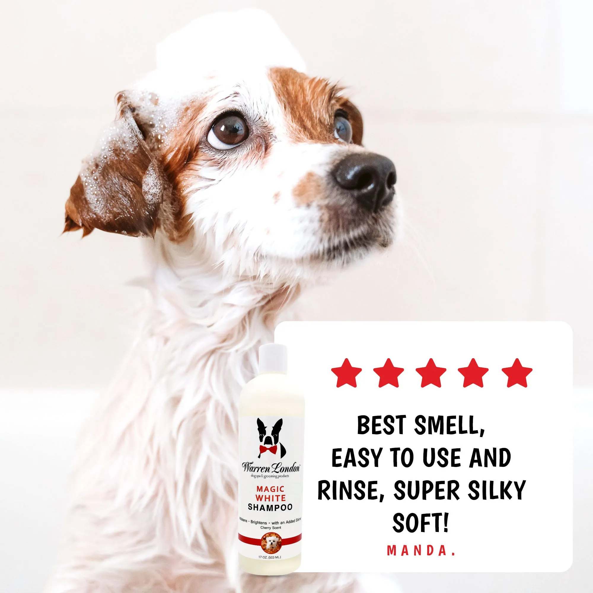 Magic White Brightening Dog Shampoo - Cherry Scented - 17oz