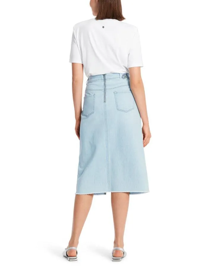 Marc Cain Faded Denim Skirt