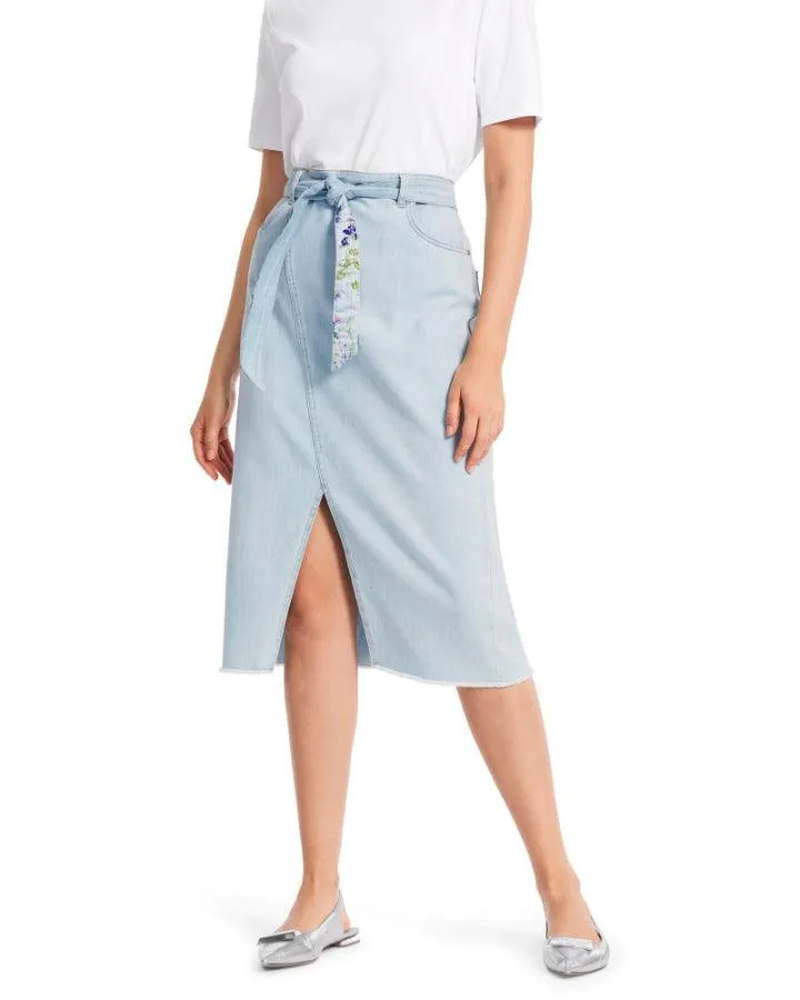 Marc Cain Faded Denim Skirt