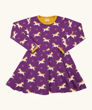 Maxomorra Horse Long Sleeve Circle Dress