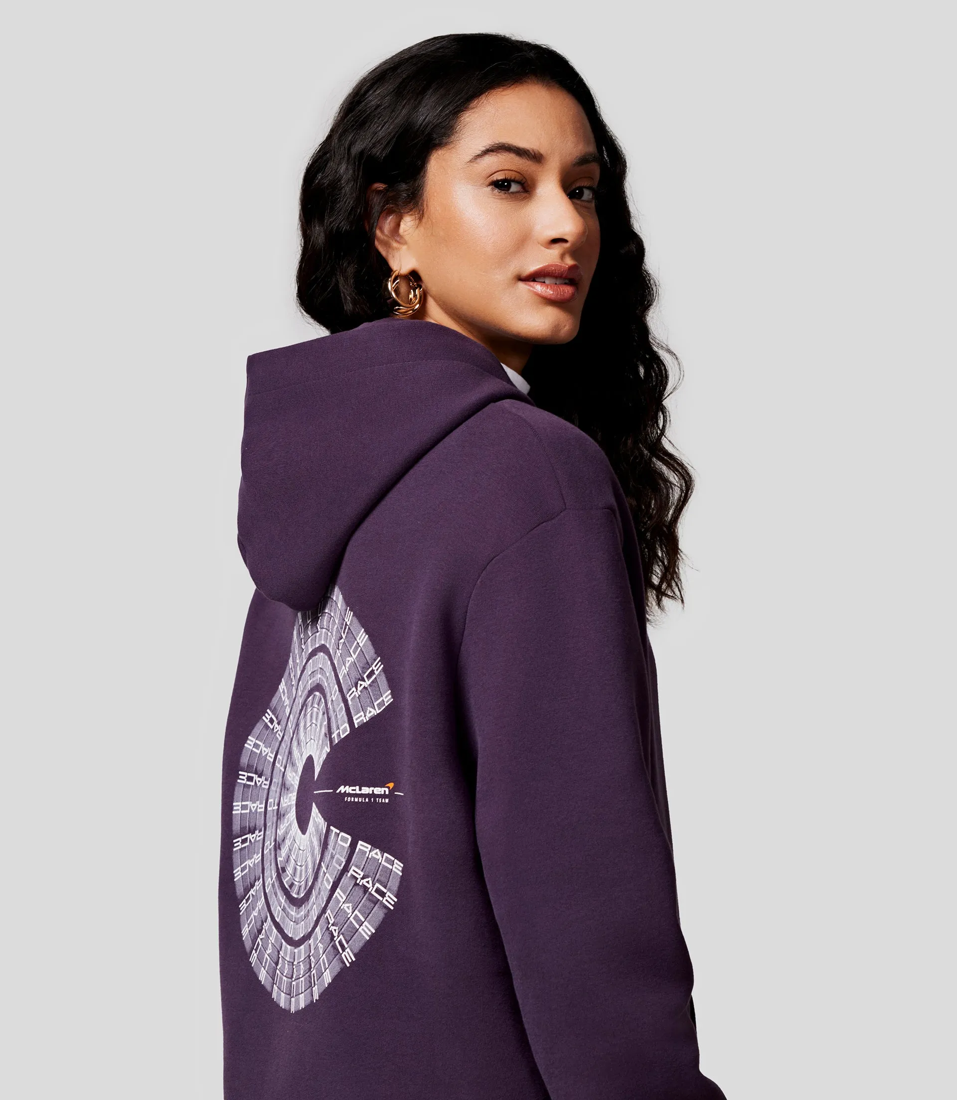 McLaren 2024 Unisex Born To Race Hoodie - PLUM PERFECT