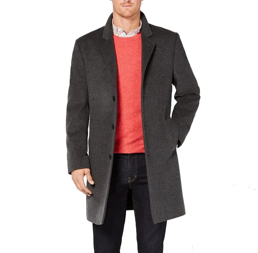 Michael Kors Men's Single Breasted Wool/Cashmere Madison Topcoat