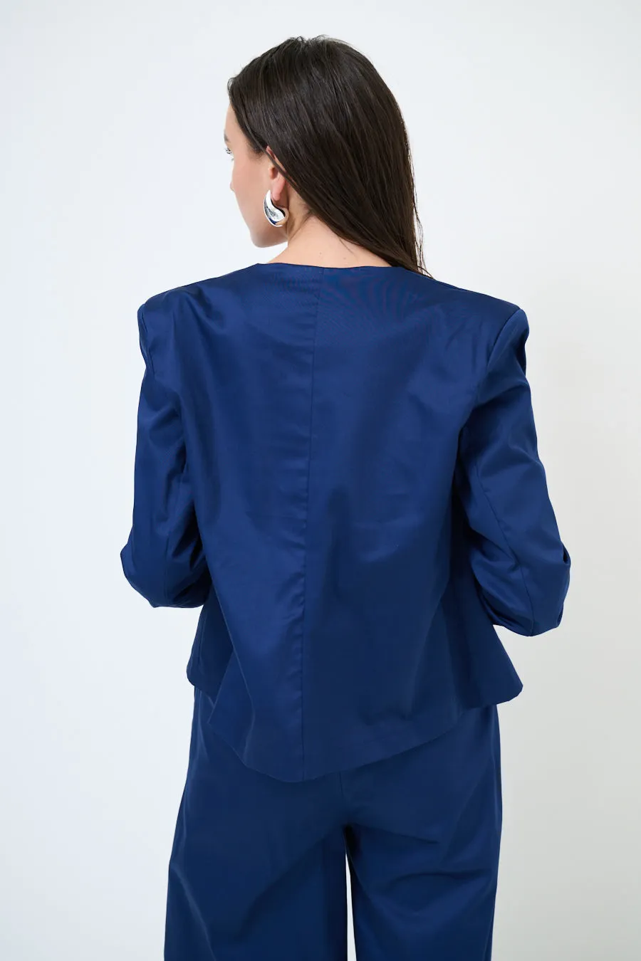 Minimalist open-front blazer wholesale