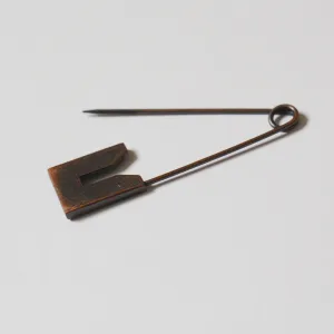 Modern Kilt Pin Antique Brass  - 7.5cm (3")