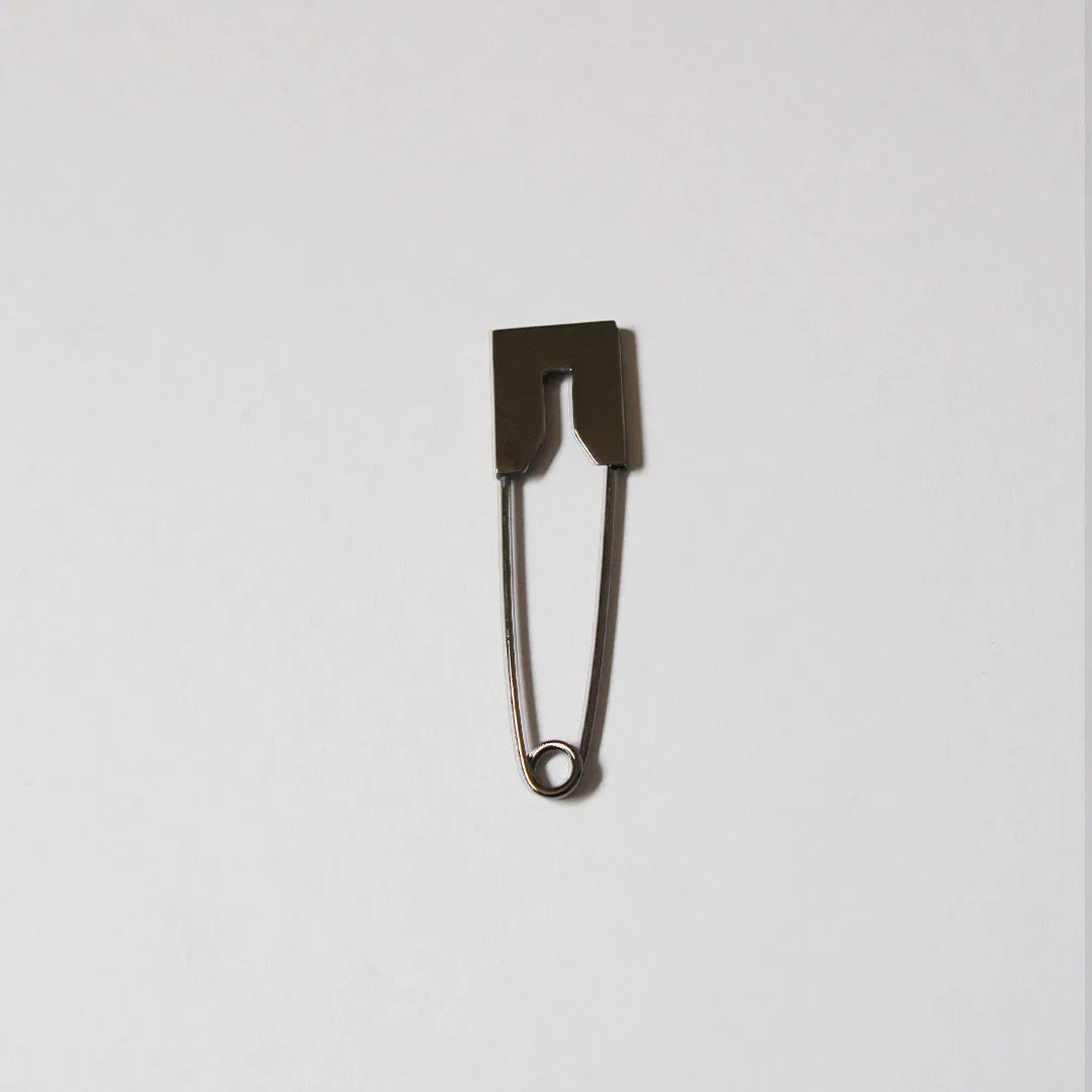 Modern Kilt Pin Shiny Black Nickle - 7.5cm (3")