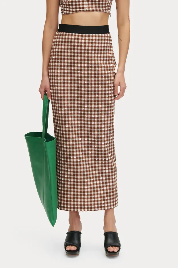 Native Skirt, Brown Check