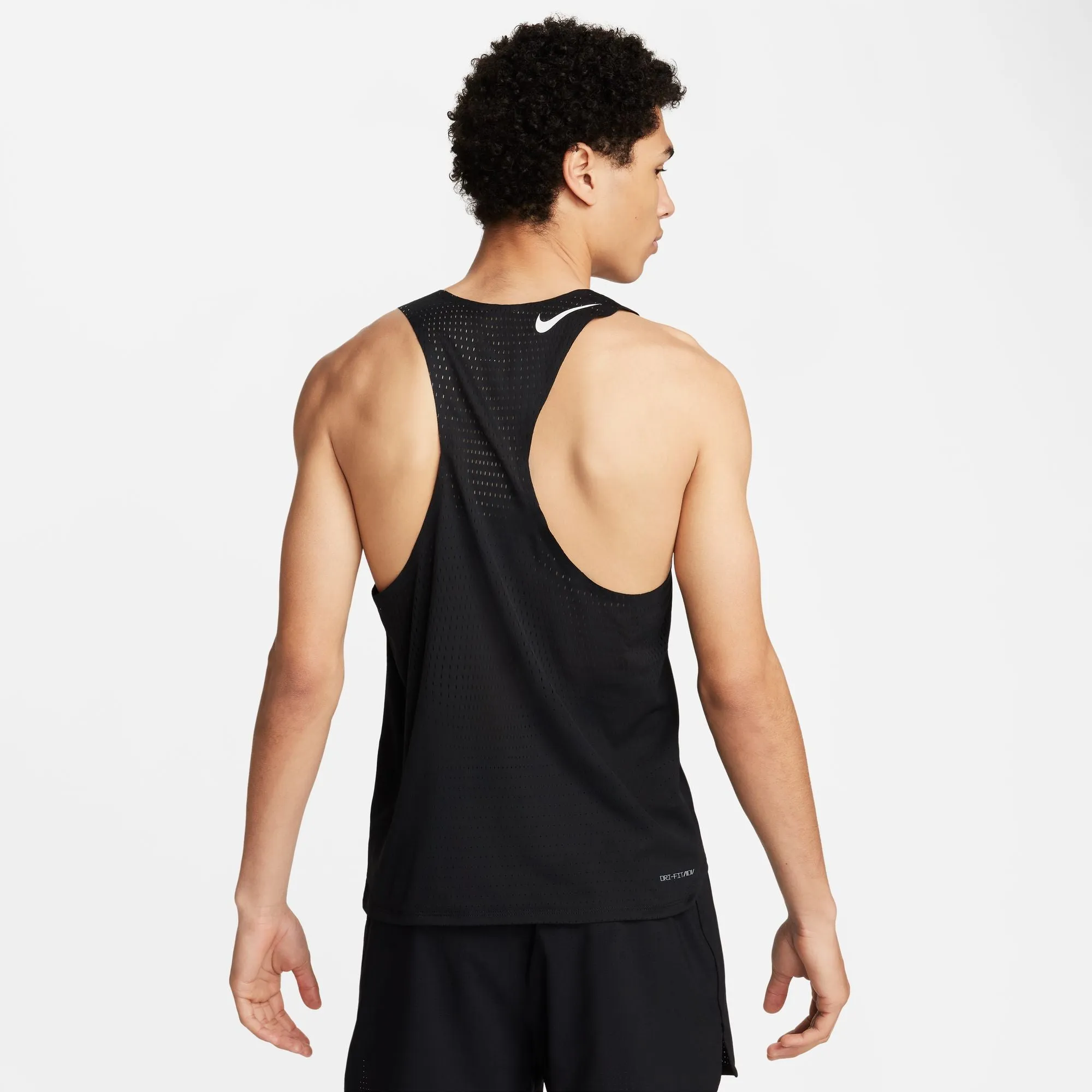 Nike AeroSwift Singlet | Black / Summit White | Mens