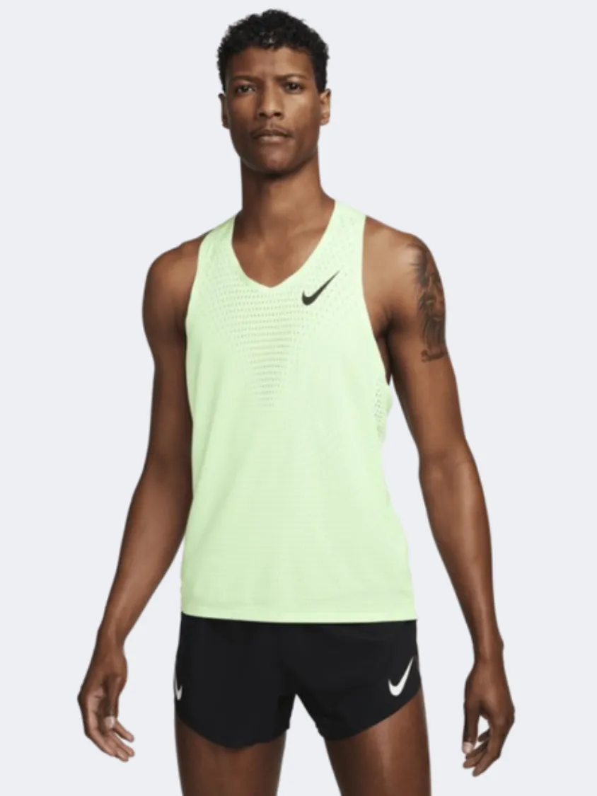 Nike Df Advantage Aeroswift Men Running Tank Vapour Green/Black