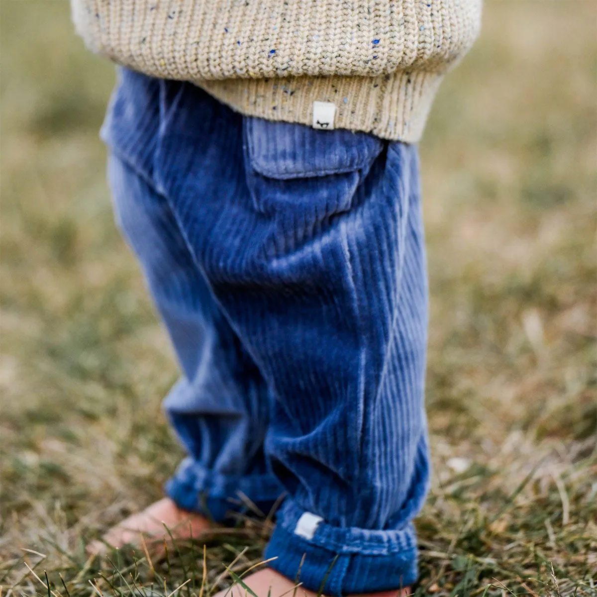 oh baby! Side Pocket Cord Pant - Dusty Blue