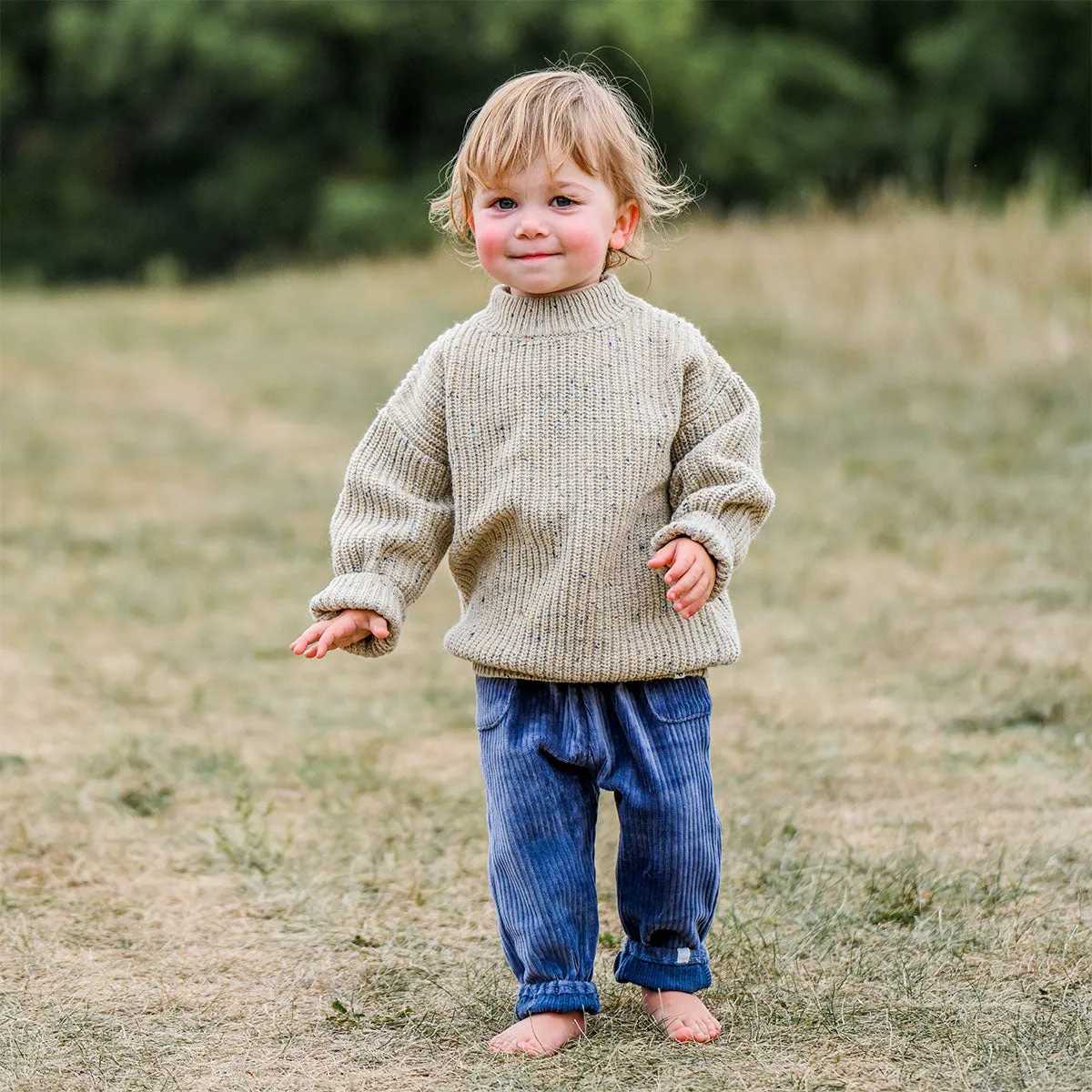 oh baby! Side Pocket Cord Pant - Dusty Blue