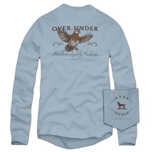 Over Under Long Sleeve Heirloom Quail T-Shirt in Skyride