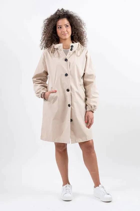 Oversized Hooded Trench Coat