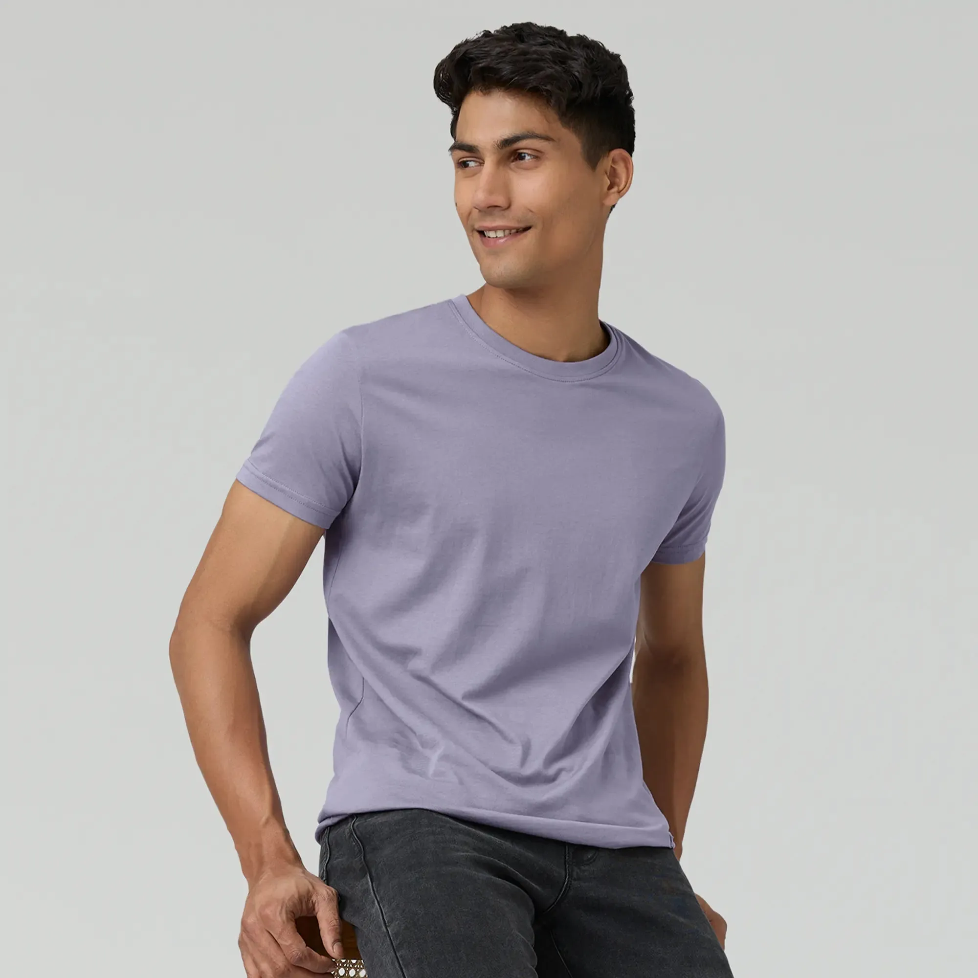 Pace Combed Cotton T-shirts Misty Lilac