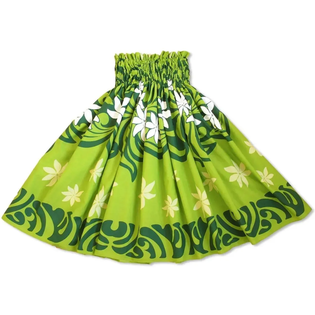 Pali Green Single Pa'u Hawaiian Hula Skirt