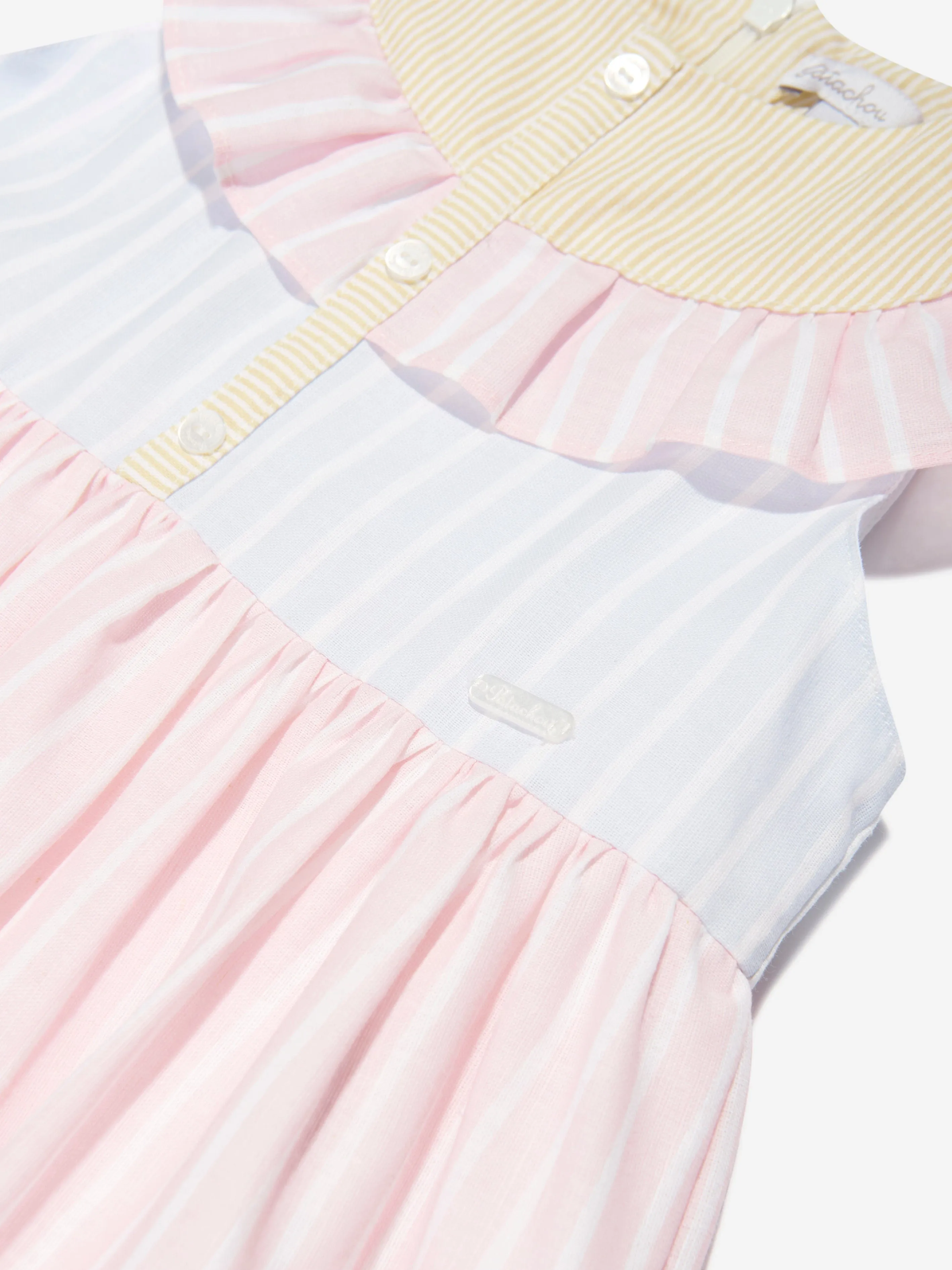 Patachou Girls Striped Dress in Pink