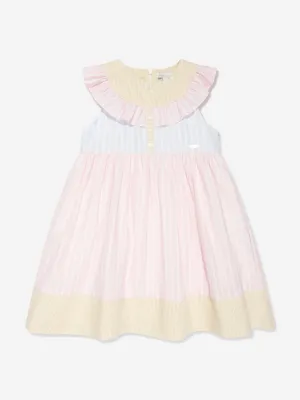 Patachou Girls Striped Dress in Pink