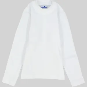 Plain Long-Sleeved Half-Collar T-Shirt