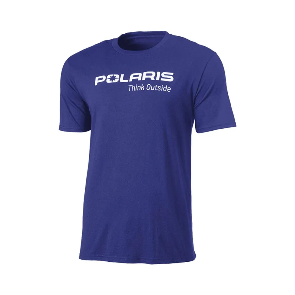 Polaris  Men's Think Outside Tee Lightweight Soft Comfortable Blend Blue