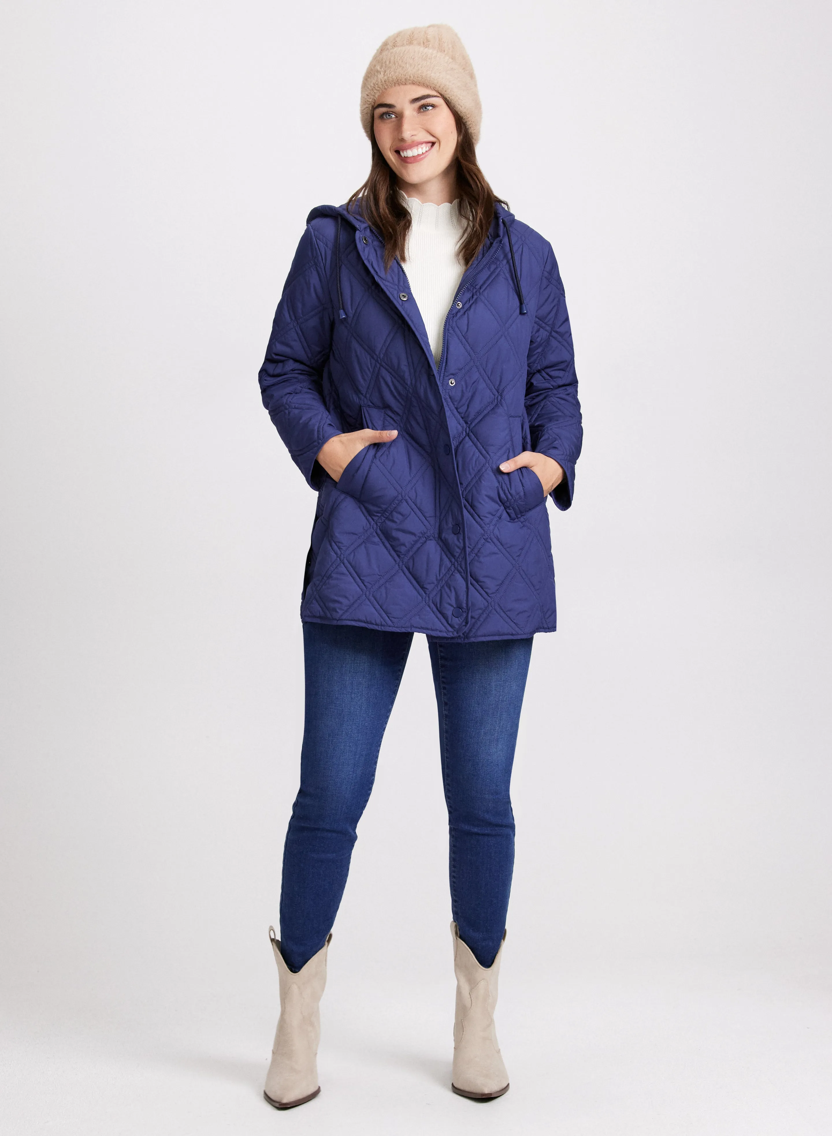 Quilted Snap Front Jacket