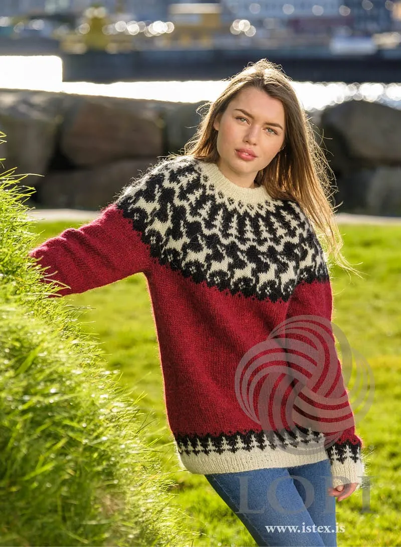 Reindeer Red Christmas Wool sweater - Knitting Kit