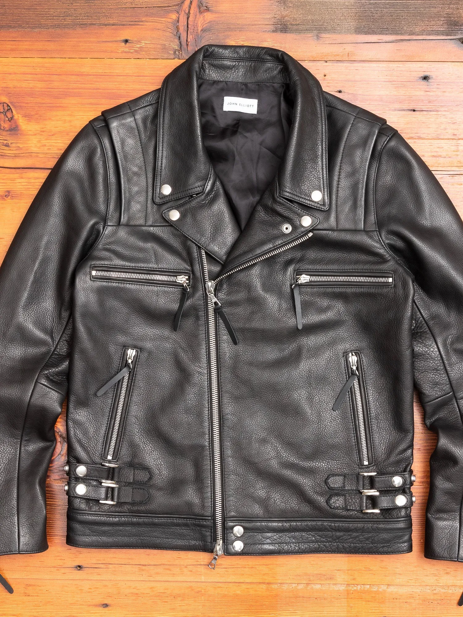 Riders Jacket in Black Cowhide