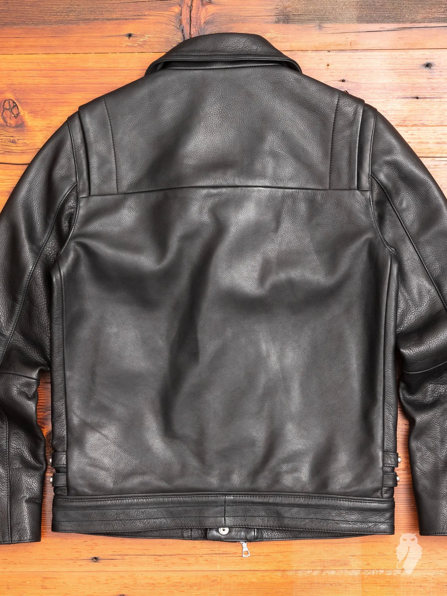 Riders Jacket in Black Cowhide