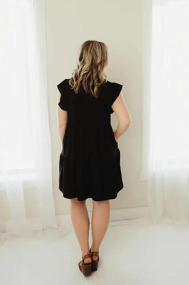 Ruffled Cap Dress