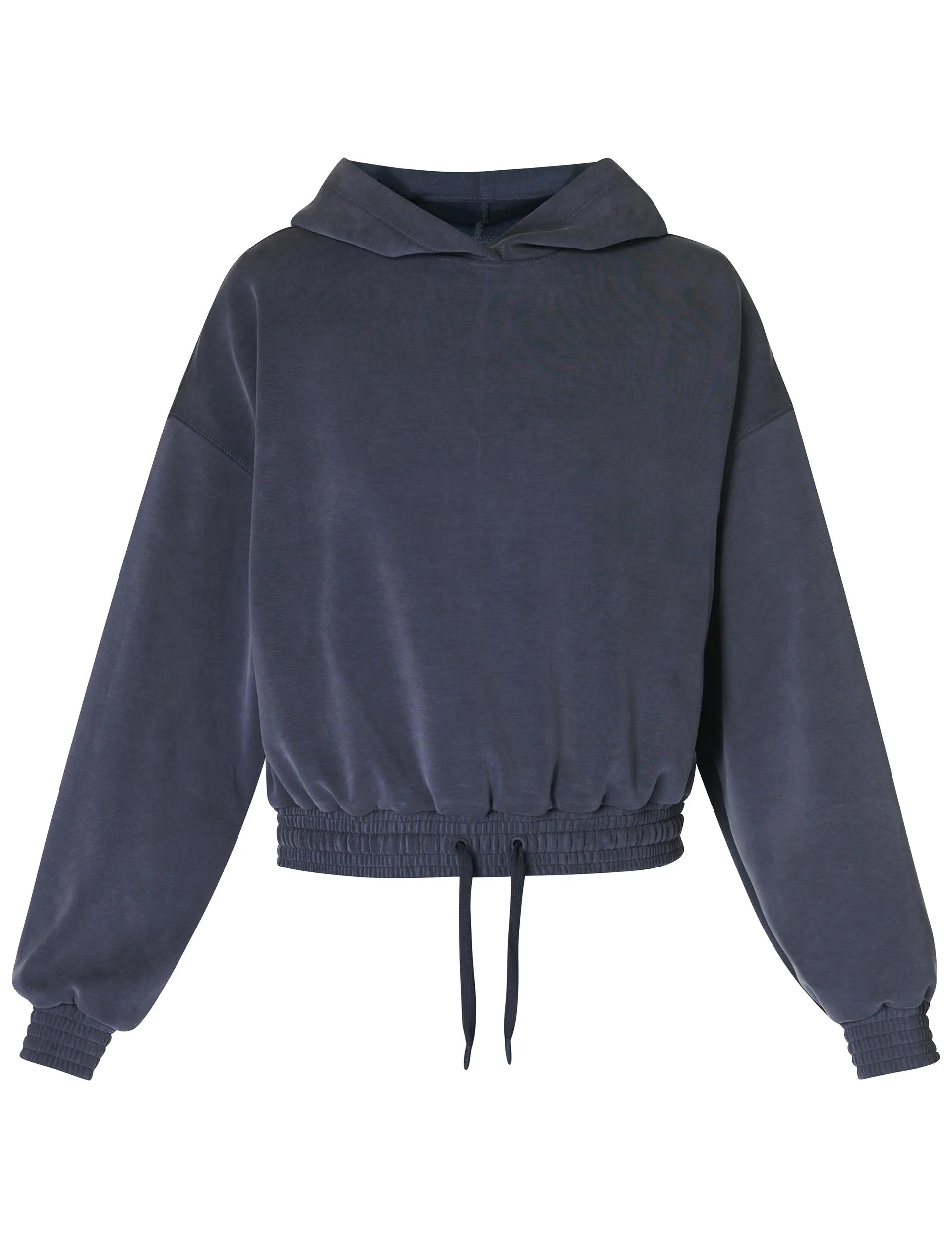 Sand Wash Crop Hoody - Navy Blue