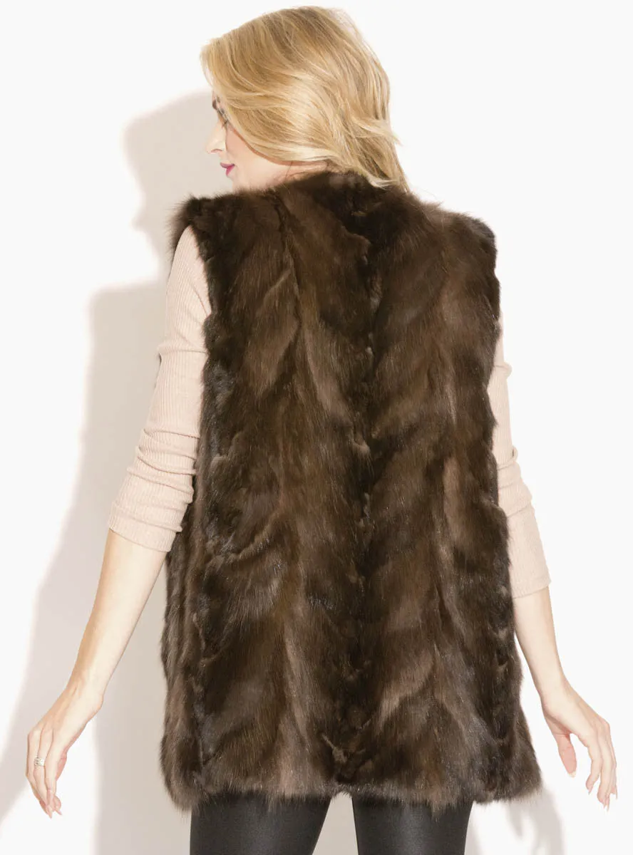 Sculpted Russian Sable Fur Vest