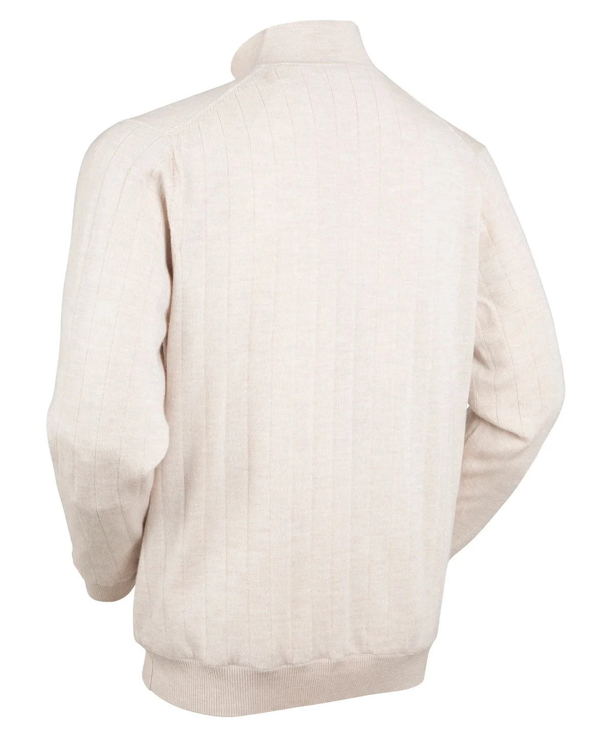 Signature Merino Lined Quarter-Zip Mock Neck Wind Sweater