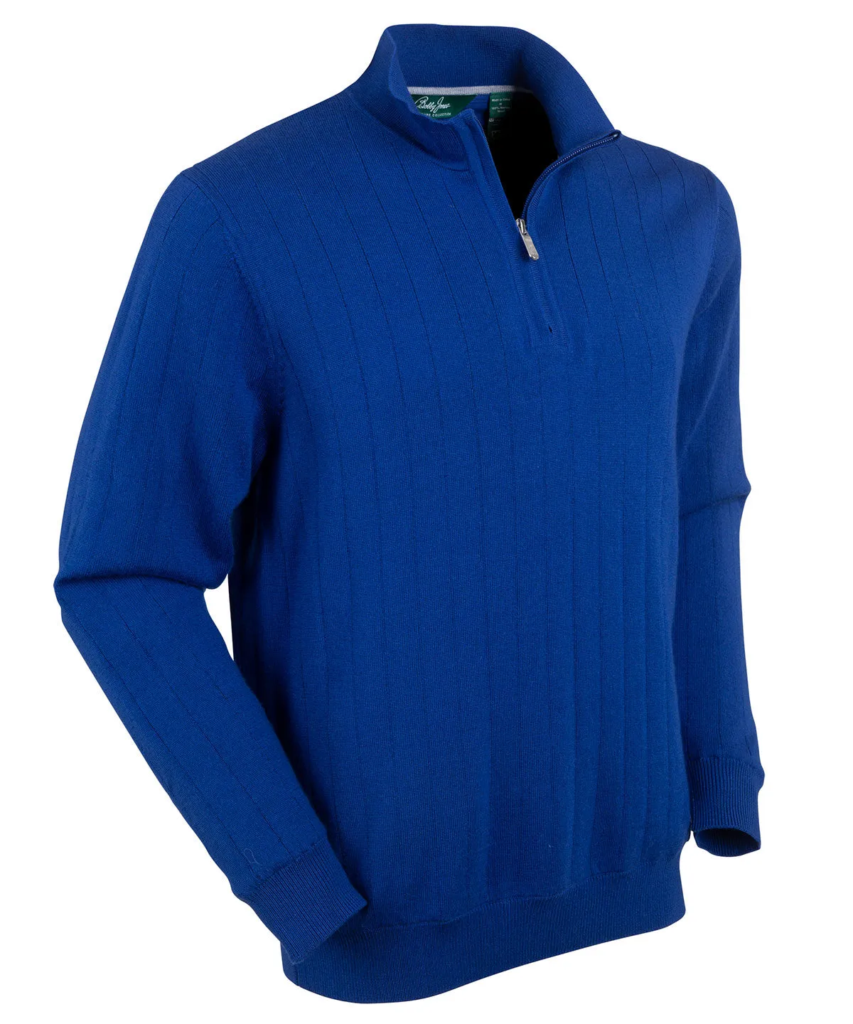 Signature Merino Lined Quarter-Zip Mock Neck Wind Sweater