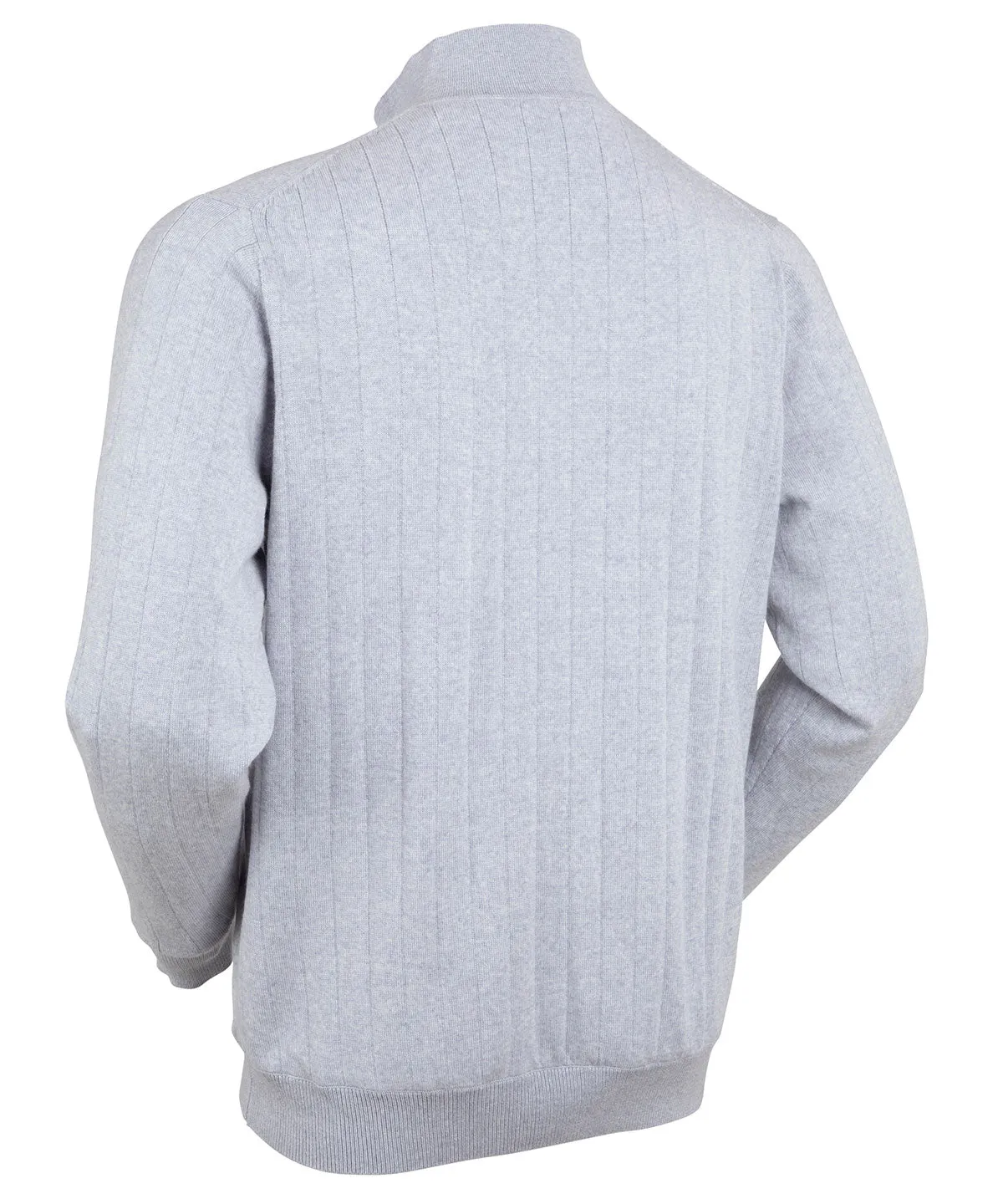 Signature Merino Lined Quarter-Zip Mock Neck Wind Sweater