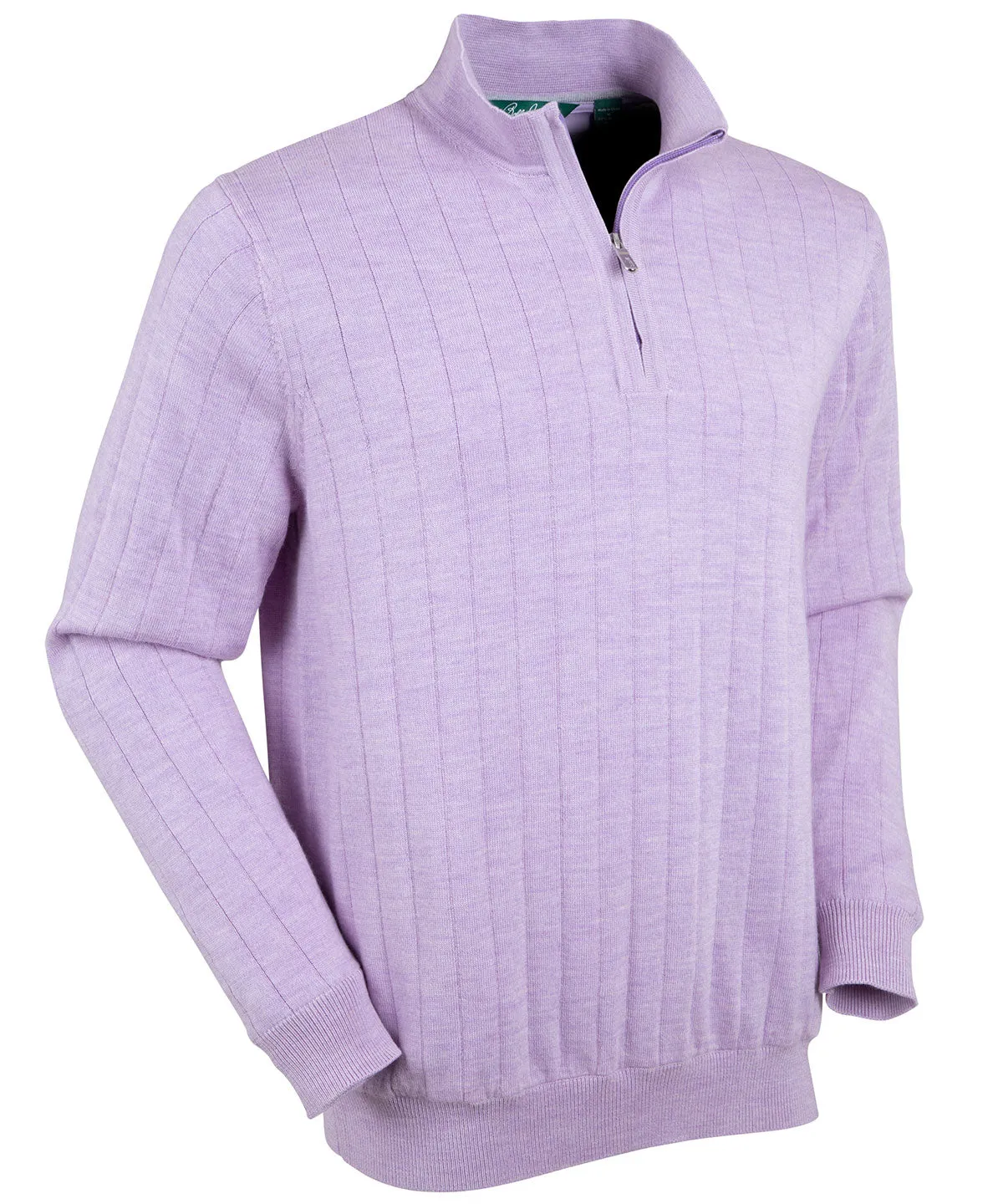 Signature Merino Lined Quarter-Zip Mock Neck Wind Sweater