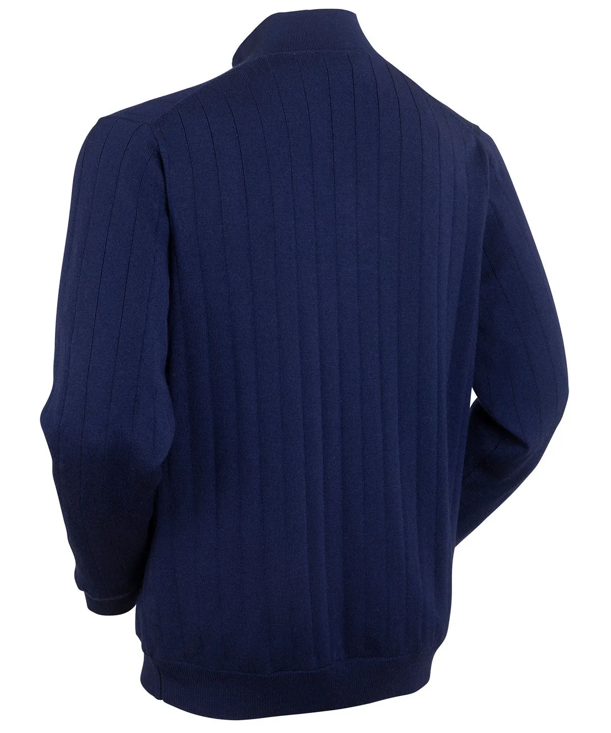 Signature Merino Lined Quarter-Zip Mock Neck Wind Sweater