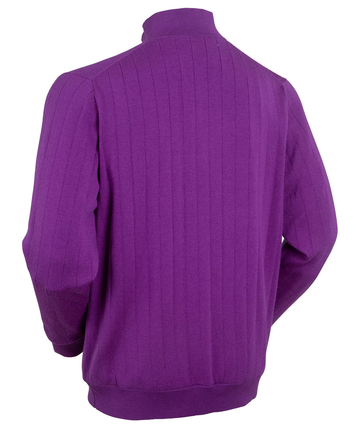 Signature Merino Lined Quarter-Zip Mock Neck Wind Sweater