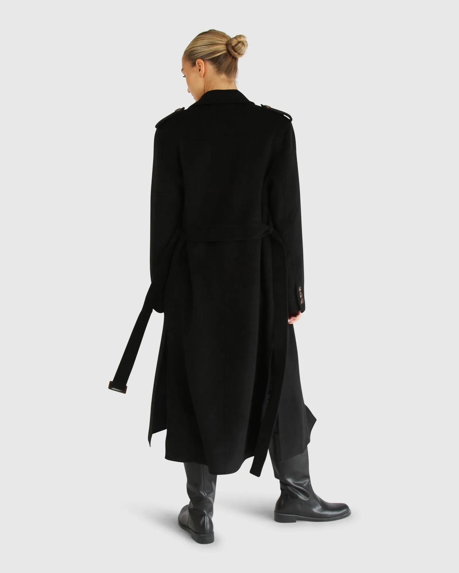 Skylight Longline Coat - Black