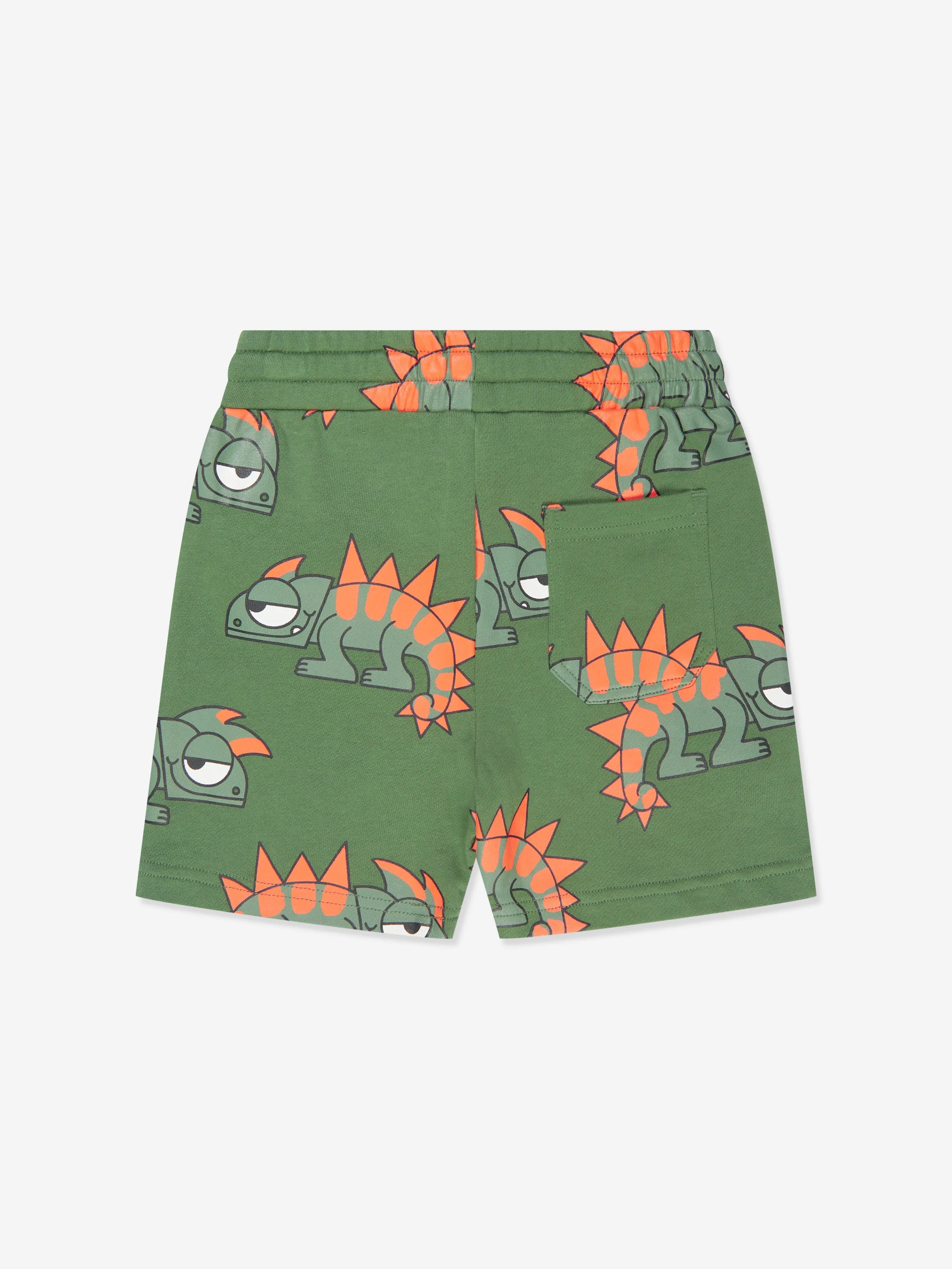 Stella McCartney Boys Lizard Jersey Shorts in Green