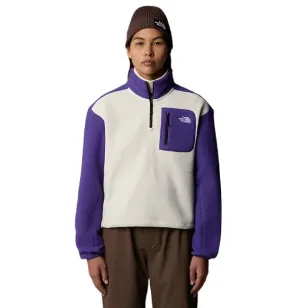 The North Face Womens Fleece Jacket Yumiori ¼ Zip White Dune/Peak