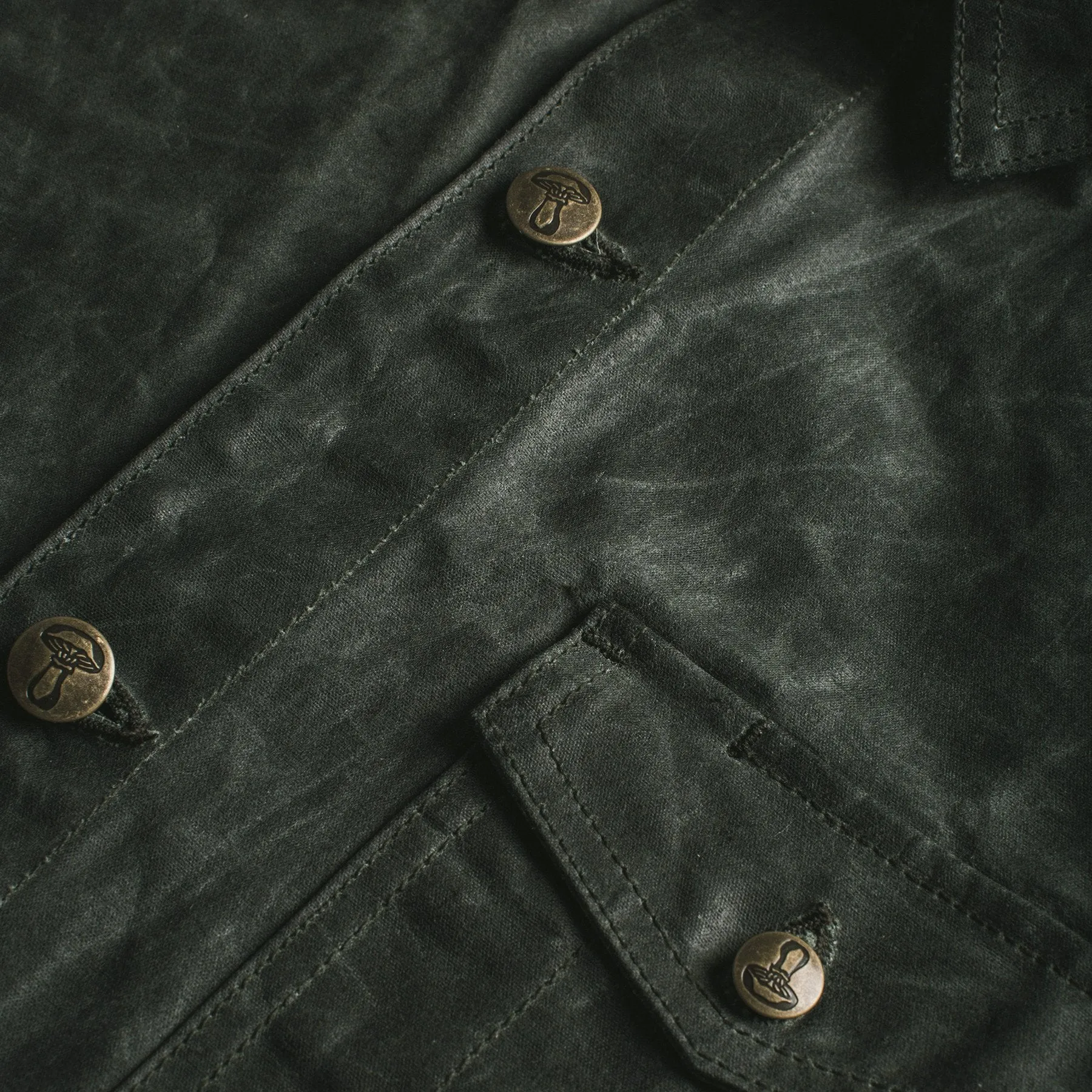 The Project Jacket in Olive Beeswaxed Canvas