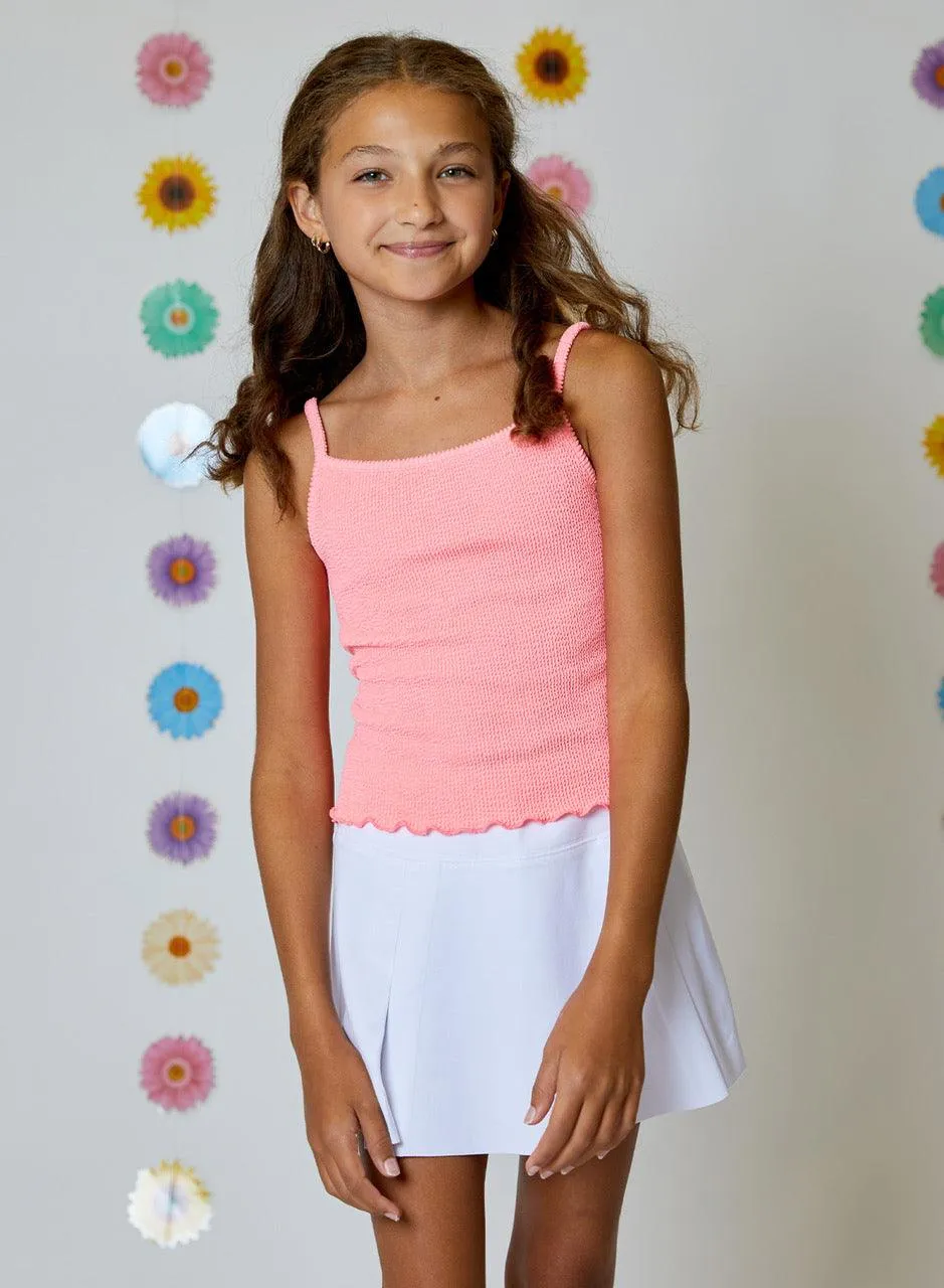 Tween Tops | Ribbed Tank in Neon Pink | Design History