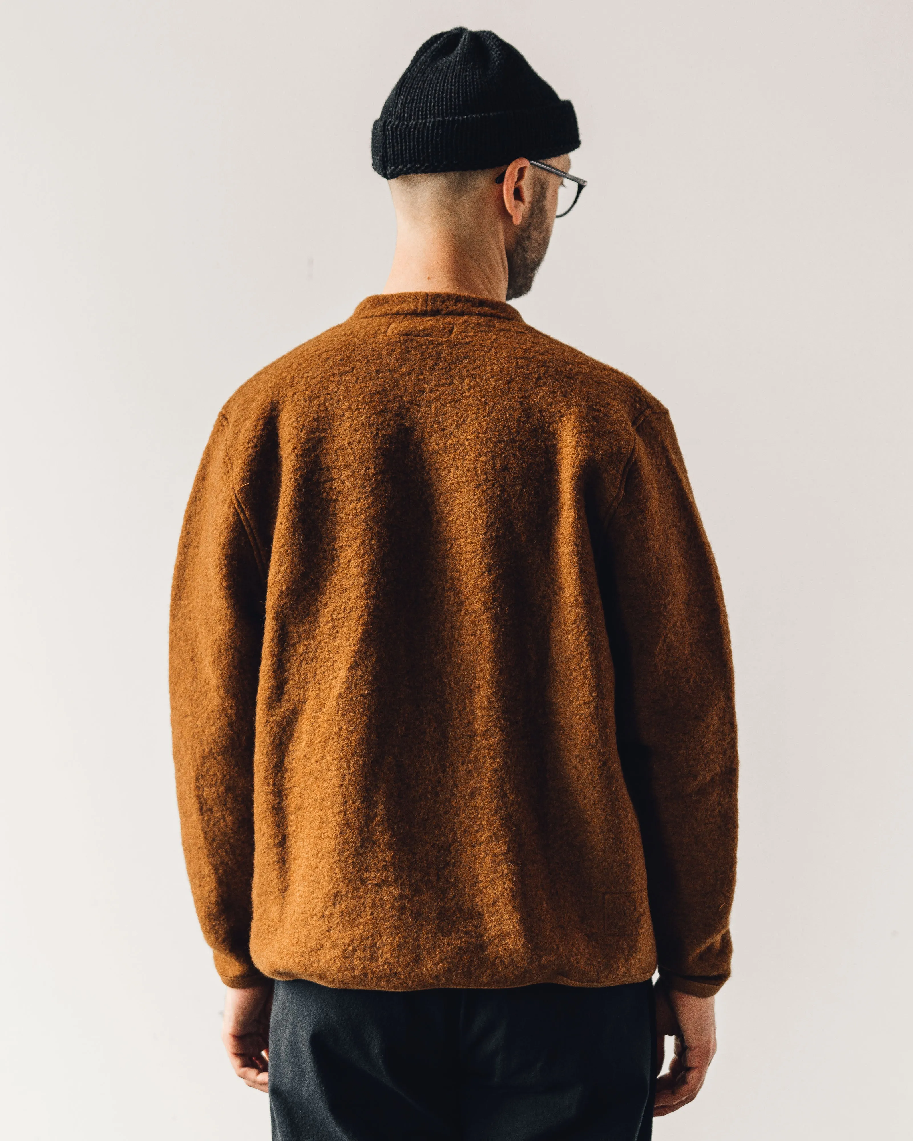 Universal Works Fleece Cardigan, Rust