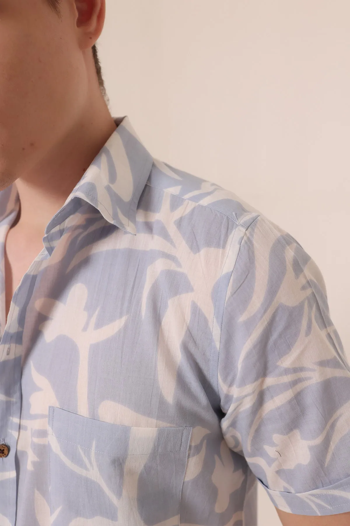 Vanilla Sky  print cotton shirt half sleeves | Style Matters