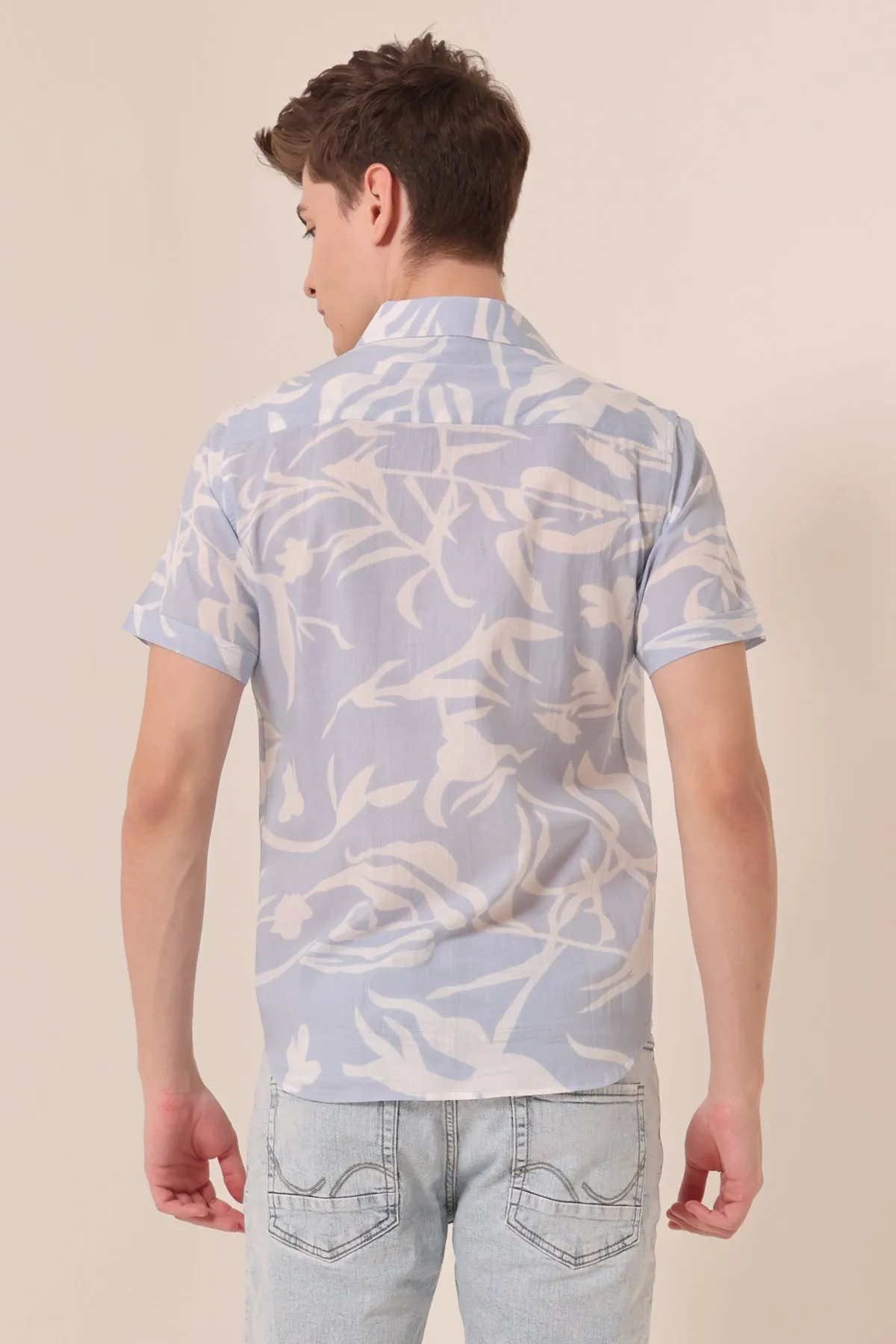 Vanilla Sky  print cotton shirt half sleeves | Style Matters