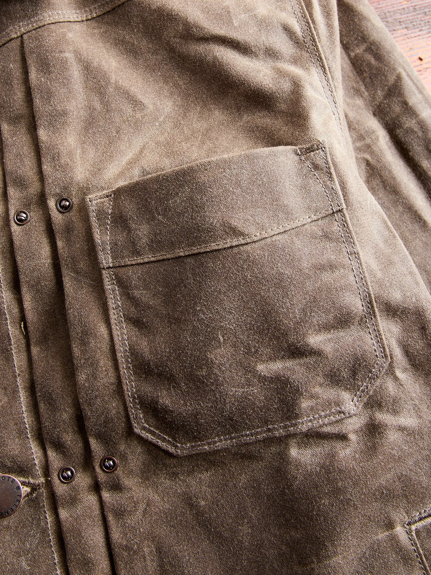 Waxed Canvas Riders Jacket in Oak