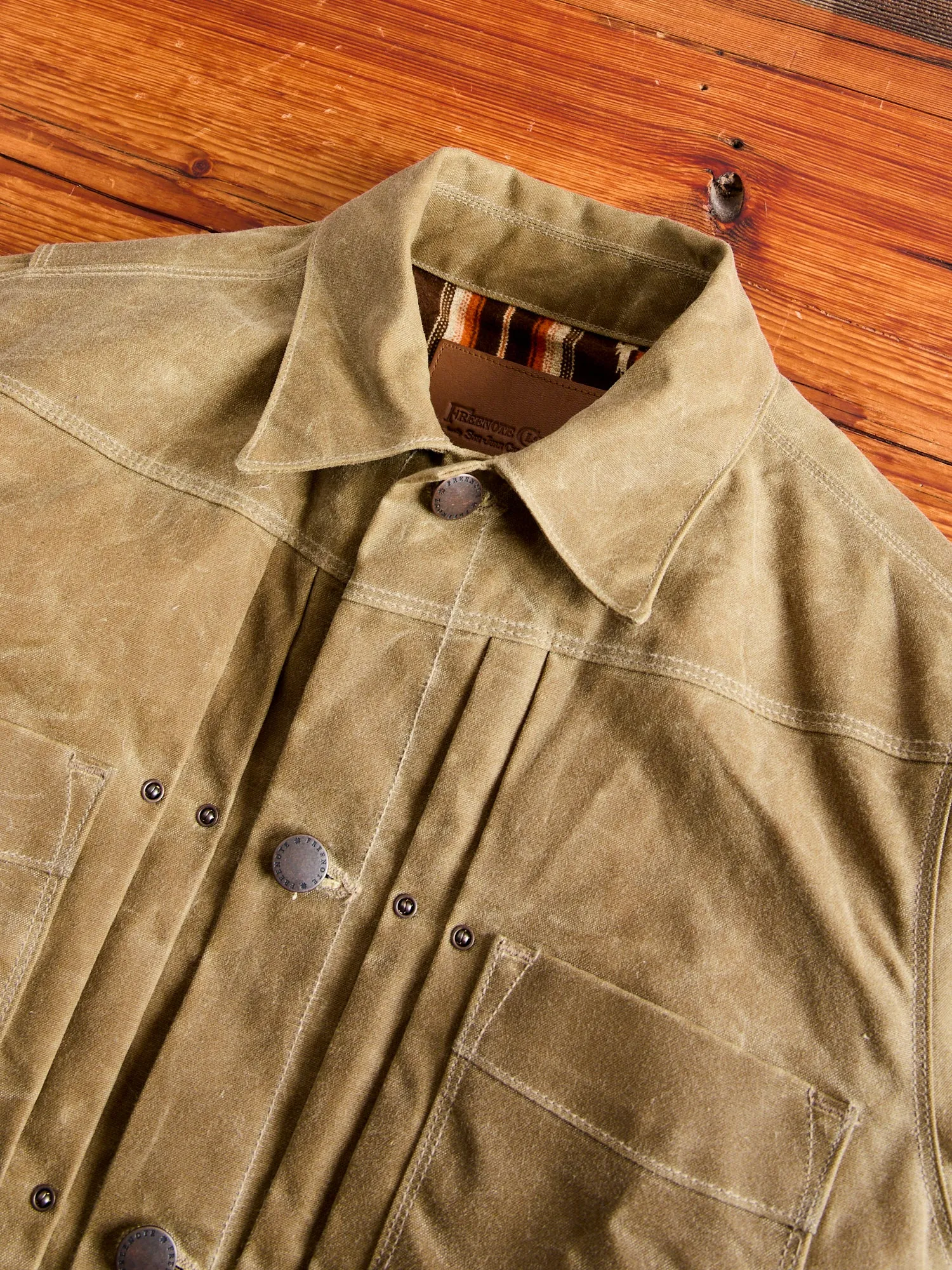 Waxed Canvas Riders Jacket in Tobacco Brown