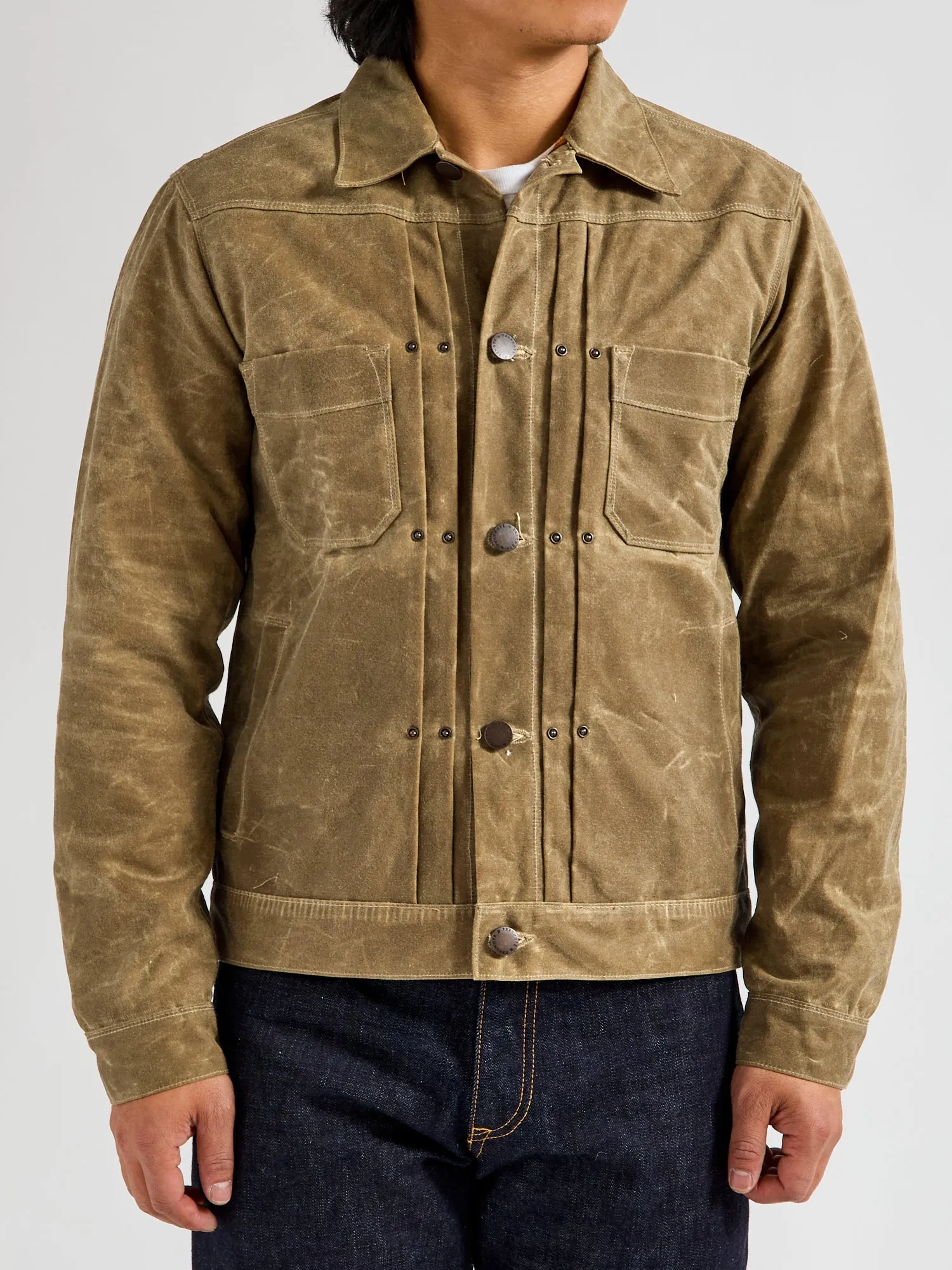 Waxed Canvas Riders Jacket in Tobacco Brown