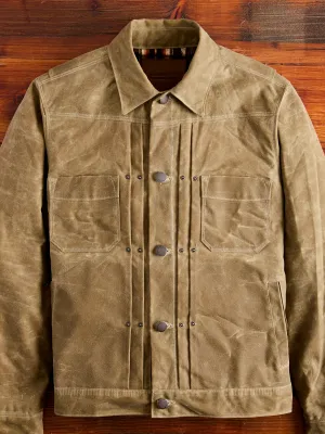 Waxed Canvas Riders Jacket in Tobacco Brown