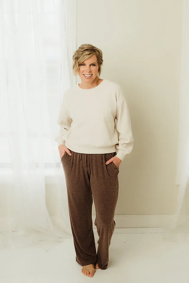 Wide Legged Soft Knit Pants