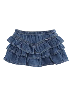 Wrangler Little Girl's Blue Denim Ruffle Skirt