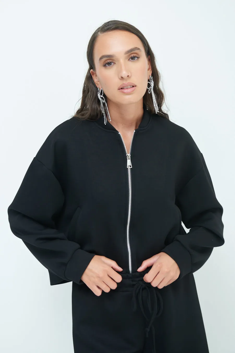 Zip-up bomber jacket wholesale